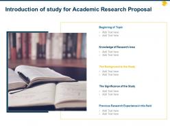 Introduction of study for academic research proposal ppt powerpoint icon ideas