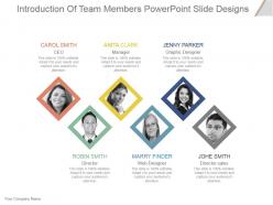 Introduction of team members powerpoint slide designs