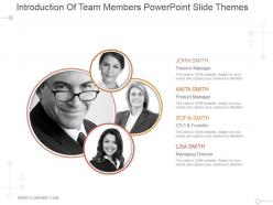 Introduction of team members powerpoint slide themes