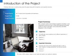 Introduction of the project will insights ppt powerpoint presentation slides graphics