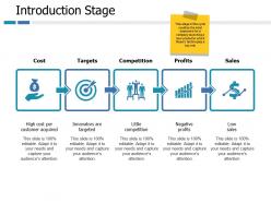 Introduction stage targets ppt portfolio background designs