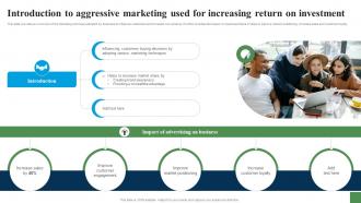 Introduction To Aggressive Marketing Used For Expanding Customer Base Through Market Strategy SS V
