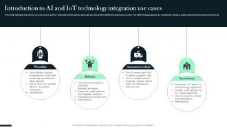 Introduction To Ai And IOT Technology Integration Use Cases
