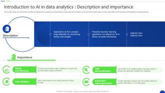 Introduction To AI In Data Analytics Description Unlocking The Power Of Prescriptive Data Analytics SS