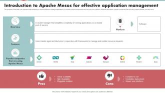 Introduction To Apache Mesos For Effective Application Management Tech Stack SS