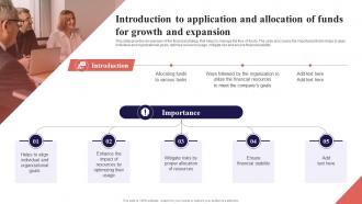 Introduction To Application And Allocation Of Funds For Organization Function Strategy SS V