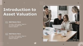 Introduction To Asset Valuation Ppt Slides Design Styles Background Images