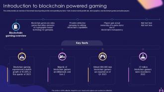 Introduction To Blockchain Enabled Gaming Powerpoint Presentation Slides BCT CD Ideas Impressive