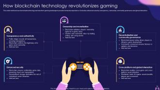 Introduction To Blockchain Enabled Gaming Powerpoint Presentation Slides BCT CD Content Ready Impressive