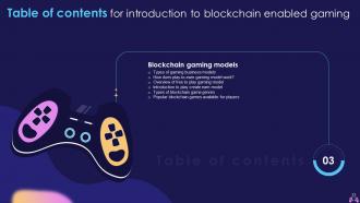 Introduction To Blockchain Enabled Gaming Powerpoint Presentation Slides BCT CD Visual Impressive