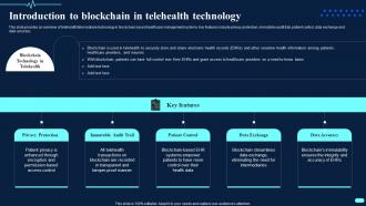 Introduction To Blockchain In Telehealth Technology Transforming Healthcare BCT SS