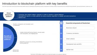 Introduction To Blockchain Platform With Key Benefits In Depth Guide To Blockchain BCT SS V