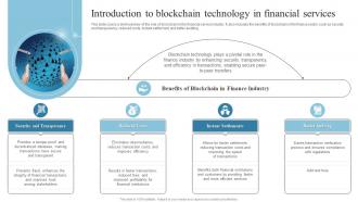 Introduction To Blockchain Technology In Financial Services BCT SS