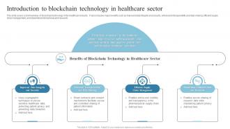 Introduction To Blockchain Technology In Healthcare Sector BCT SS