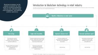 Introduction To Blockchain Technology In Retail Mastering Blockchain An Introductory Journey BCT SS V