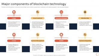 Introduction To Blockchain Technology Major Components Of Blockchain Technology BCT SS V