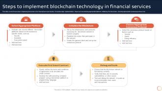 Introduction To Blockchain Technology Steps To Implement Blockchain Technology In Financial BCT SS V