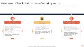 Introduction To Blockchain Technology Use Cases Of Blockchain In Manufacturing Sector BCT SS V