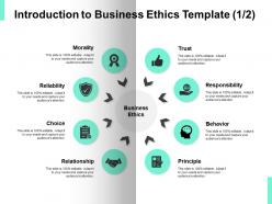 Introduction to business ethics checklist success ppt powerpoint presentation icon maker