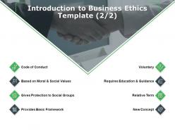 Introduction to business ethics template concept ppt powerpoint presentation model gallery