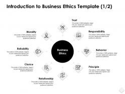 Introduction To Business Ethics Template Morality Powerpoint Slides