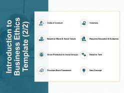Introduction to business ethics template provides basic framework b139 ppt powerpoint presentation gallery