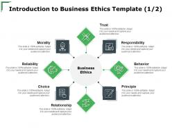 Introduction to business ethics template treat ppt powerpoint presentation model files
