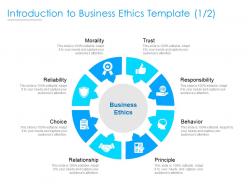 Introduction to business ethics template trust ppt powerpoint presentation show