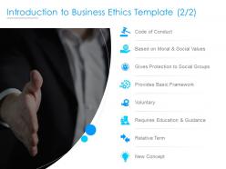 Introduction to business ethics template values ppt powerpoint presentation images
