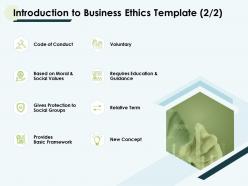 Introduction to business ethics template voluntary ppt slides