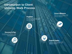 Introduction to client showing work process