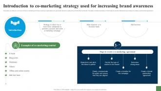 Introduction To Co Marketing Strategy Used For Expanding Customer Base Through Market Strategy SS V