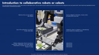 Introduction To Collaborative Robots Or Cobots Hyperautomation Technology Transforming