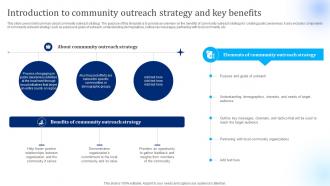 Introduction To Community Ultimate Plan For Reaching Out To Community Strategy SS V