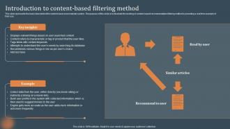 Introduction To Content Based Filtering Method Recommendations Based On Machine Learning