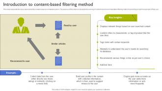 Introduction To Content Based Filtering Method Types Of Recommendation Engines