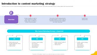 Introduction To Content Marketing Strategy Brands Content Strategy Blueprint MKT SS V