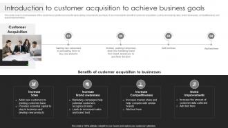 Introduction To Customer Acquisition To Achieve Business Goals Business Client Capture Guide