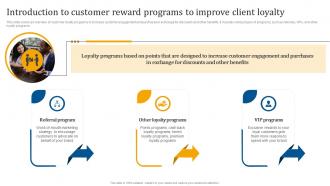 Introduction To Customer Reward Programs To Improve Enhancing Customer Support