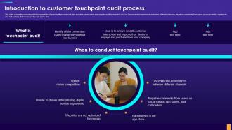 Introduction To Customer Touchpoint Audit Process Ppt Infographics