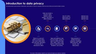 Introduction To Data Privacy Ppt Powerpoint Presentation Slides Background Designs