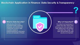 Introduction To Data Security In Finance Sector Training Ppt