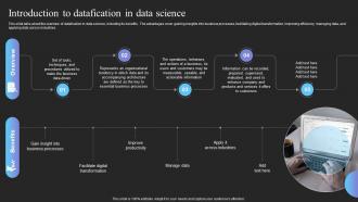 Introduction To Datafication In Data Science Ppt File Background Designs