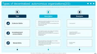 Introduction To Decentralized Autonomous Organizations BCT CD Idea Ideas