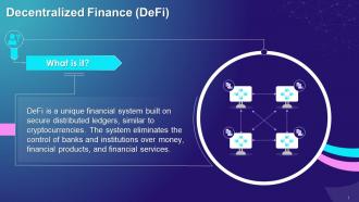 Introduction To Decentralized Finance Defi Training Ppt