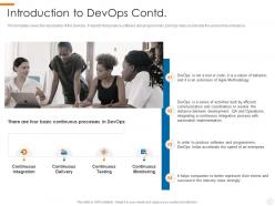 Introduction To DevOps Contd DevOps Overview Benefits Culture Performance Metrics Implementation Roadmap