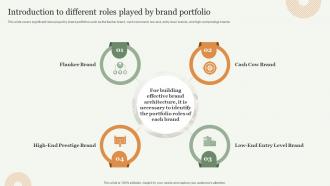 Introduction To Different Roles Played By Brand Portfolio Strategic Approach Toward Optimizing