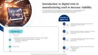 Introduction To Digital Twin In Manufacturing IoT Digital Twin Technology IOT SS