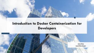Introduction To Docker Containerization For Developers PPT Example AT