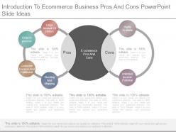 Introduction to ecommerce business pros and cons powerpoint slide ideas